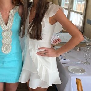 White ruffle dress